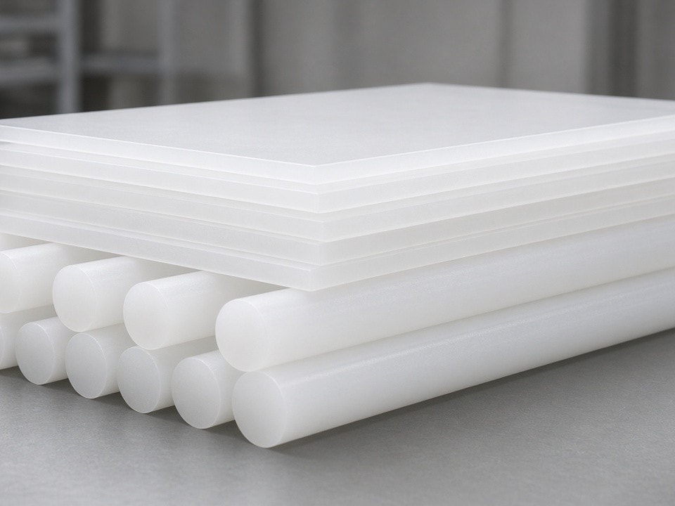 CNC-gefräste Bauteile aus Polypropylen für industrielle Anwendungen