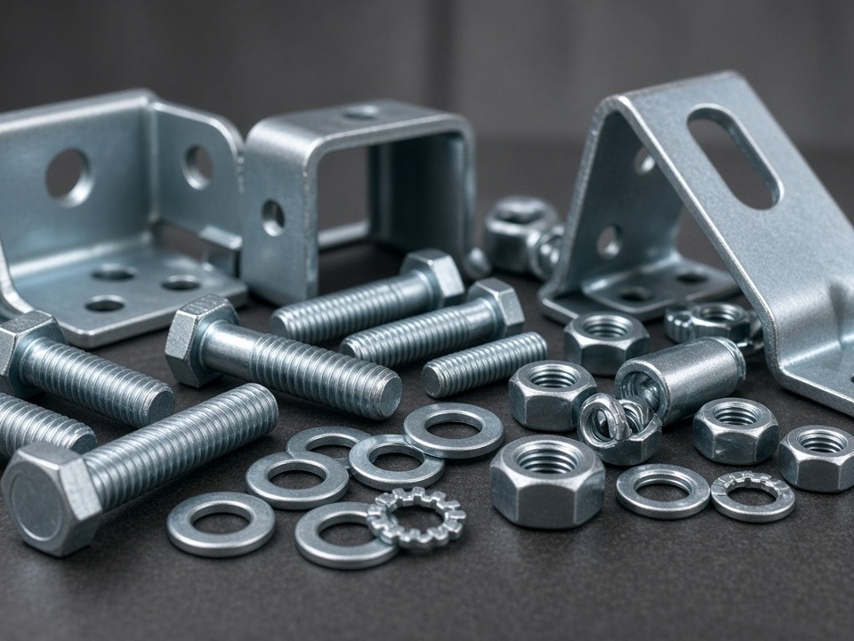 Verzinkte Stahlbauteile aus CNC- und Blechfertigung